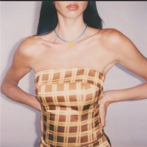 With Jean Carla Corset in brown and yellow